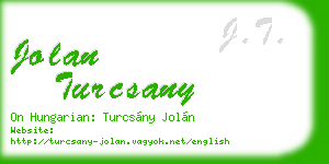 jolan turcsany business card