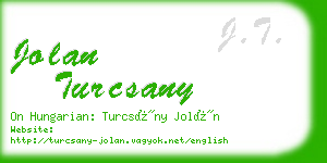 jolan turcsany business card